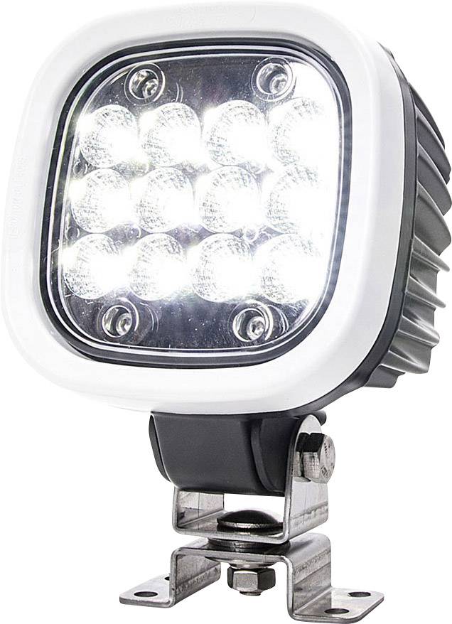 LED svetlo štvorcového tvaru s 12 jasnými diódami, namontované na stabilnom kovovom držiaku, ideálne pre automobilovú osvětlení.