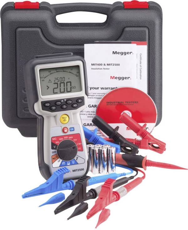 Megger MIT2500 tester izolácií 50 V, 100 V, 250 V, 500 V, 1000 V, 2500 V, 200 GΩ
