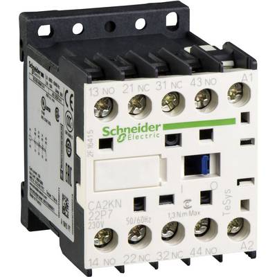 Elektrický stykač značky Schneider Electric, model CA2KN22P7. Technické údaje: 230V, 50/60Hz. Použitie v ovládacích obvodoch.