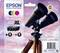 Multipack atramentových cartridží Epson (502 XL) pred modrým pozadím oblohy. Obsahuje čierne, azúrové, purpurové a žlté cartridže. Kompatibilné s rôznymi tlačiarňami Epson.