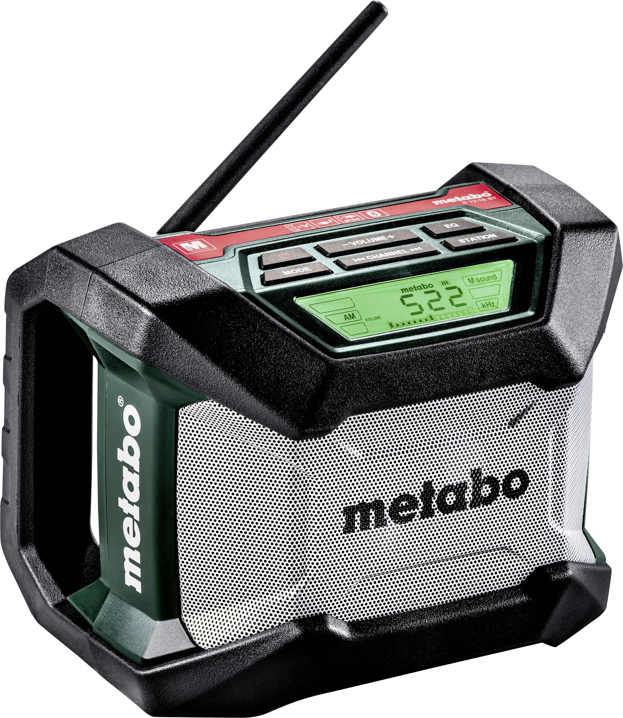 Metabo R 12-18 BT Radio da cantiere FM Bluetooth Nero, Verde, Grigio