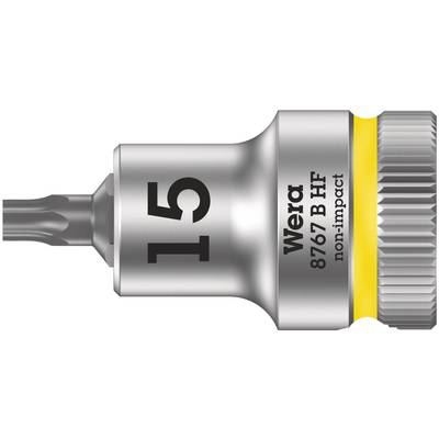 Držiak bitov Wera, model 8767 B HF, veľkosť 15, so žltým krúžkom a nápisom 'non-impact'.