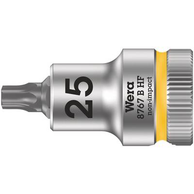 Skrutkovač Bits s izolovaným hrotom, veľkosť 25, značka Wera, model 8767 B HF, nevhodný pre rázové skrutkovače, striebornej a žltej farby.