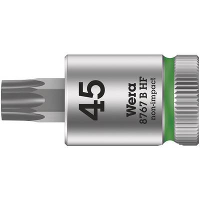 Nástrčný kľúč s Torx profilom, veľkosť T45, od značky Wera, model '8767 B HF', nevhodný pre rázové nástroje.