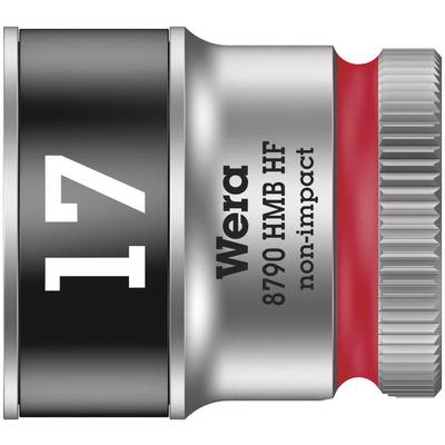'Wera 8790 HMB HF' nástavec na kľúč, 17 mm, neúderový, dizajn v čierno-červeno-striebornej farbe.