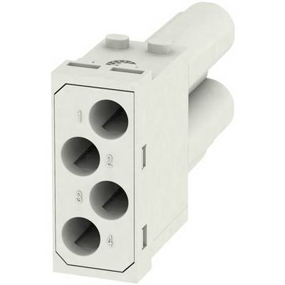 Štvorpólový konektor, biely, s číslovanými vývodmi 1 až 4, pre elektrické pripojenia
