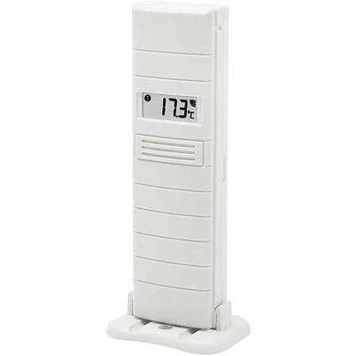 Biele digitálne teplomer ukazuje teplotu 17,3°C.