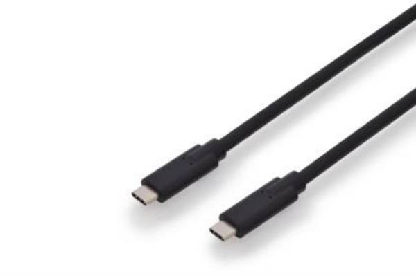 Digitus USB kábel USB 3.2 Gen1 USB-C ® zástrčka, USB-C ® zástrčka 1.00 m čierna dvojžilový tienený AK-300139-010-S
