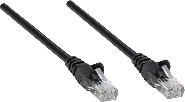 Intellinet 318754 RJ45 sieťové káble, prepojovacie káble CAT 6A S/FTP 0.50 m čierna jednoduché tienenie, kompletné tienenie, bez halogénov 1 ks