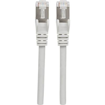 Dva biele ethernetové káble s RJ-45 konektormi, vhodné pre sieťové pripojenia.