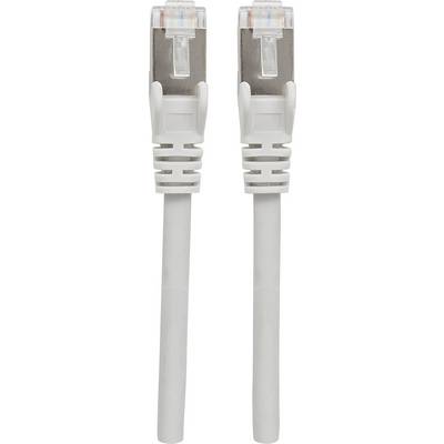 Dva biele ethernetové káble s RJ45 konektormi v detailnom zábere.