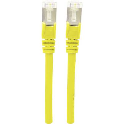 'Dva žlté sieťové káble s RJ45 konektormi vedľa seba, vhodné na prepojenie sieťových zariadení ako počítač a router.'