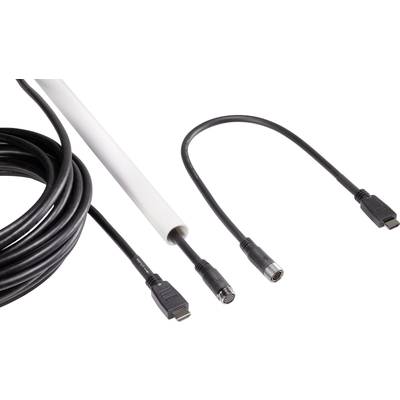 Renkforce DisplayPort prepojovací kábel  15.00 m čierna RF-3387440 pre montáž s husím krkom 