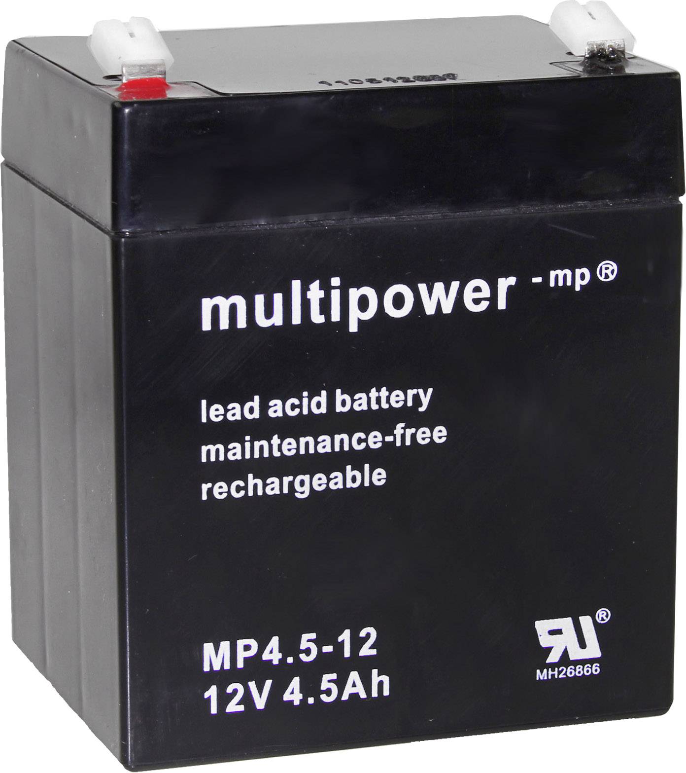 multipower PB-12-4,5-4,8 MP4,5-12 Batteria al piombo 12 V 4.5 Ah Piombo-AGM (L x A x P) 90 x 107 x 70 mm Spina piatta 4,8 mm Esente da manutenzione, B