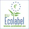 Logo environmentálnej značky EÚ so zeleným listom a URL 'www.ecolabel.eu', obklopené vencom hviezdičiek EÚ.