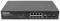 Sieťový prepínač s 8 gigabitovými ethernetovými portami a 2 SFP portami. Značka 'INTELLINET'. Predná strana zobrazuje pripojenia a stavové LED diódy.