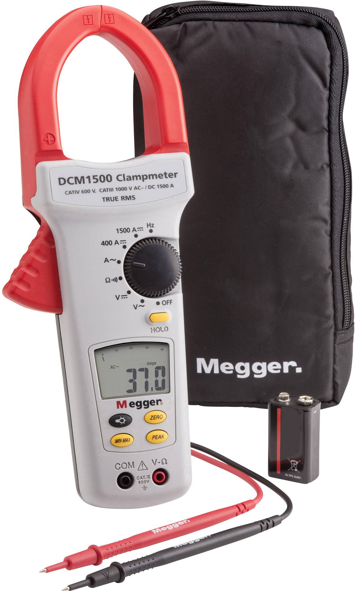 Megger DCM1500 Multimetro portatile, Pinza amperometrica digitale CAT IV 600 V Display (Counts): 4000