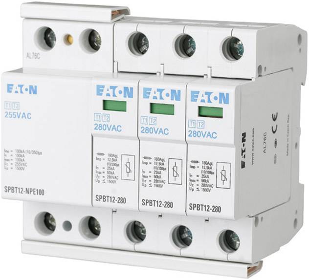 Eaton 158332 SPBT12-280-3+NPE Zvodič Pre Prepäťovú Ochranu Přepětová ...