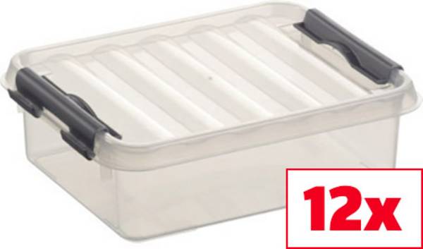 Helit úložný box Sunware Q-line priehľadná 1 l (š x v x h) 15 x 6 x 20 cm 12 ks