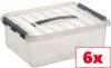 Helit úložný box Sunware Q-line priehľadná 12 l (š x v x h) 30 x 14 x 40 cm 6 ks