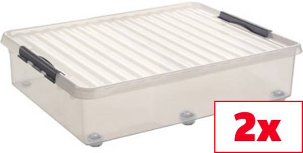 Helit úložný box Sunware Q-line priehľadná 60 l (š x v x h) 50 x 20 x 80 cm 2 ks