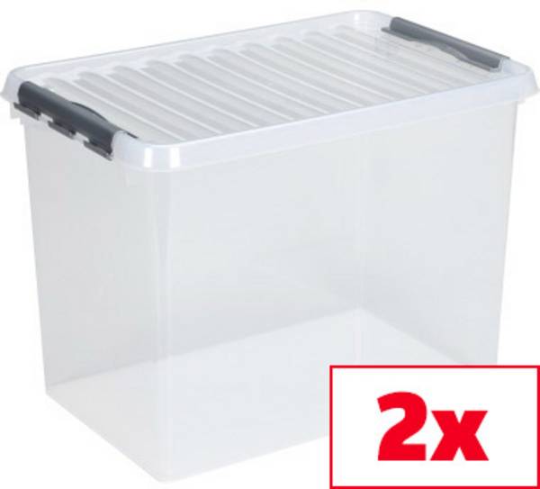 Helit úložný box Sunware Q-line priehľadná 62 l (š x v x h) 40 x 60 x 34 cm 2 ks
