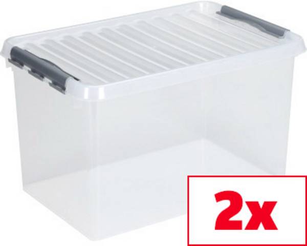 Helit úložný box Sunware Q-line priehľadná 72 l (š x v x h) 40 x 60 x 42 cm 2 ks