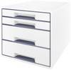 Leitz WOW Cube 5213 5213-20-01 box so zásuvkami biela 4 x DIN A4 Počet zásuviek: 4