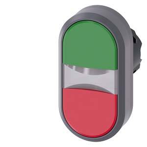 Siemens 3SU1031-3AB42-0AA0 dvojitý tlakový spínač, 22.3 mm, 1 ks