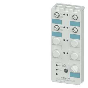 Zásuvný modul pre elektrické pripojenia so šiestimi okrúhlymi portami, modrým označením a logom Siemens, číslo modelu '3RK1903-0AA00'.
