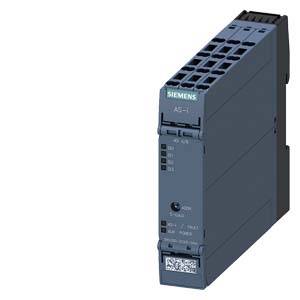 Modul Siemens SIMATIC ET 200SP, sivý, s viacerými prípojkami a LED indikátormi, slúži na priemyselné riadenie.