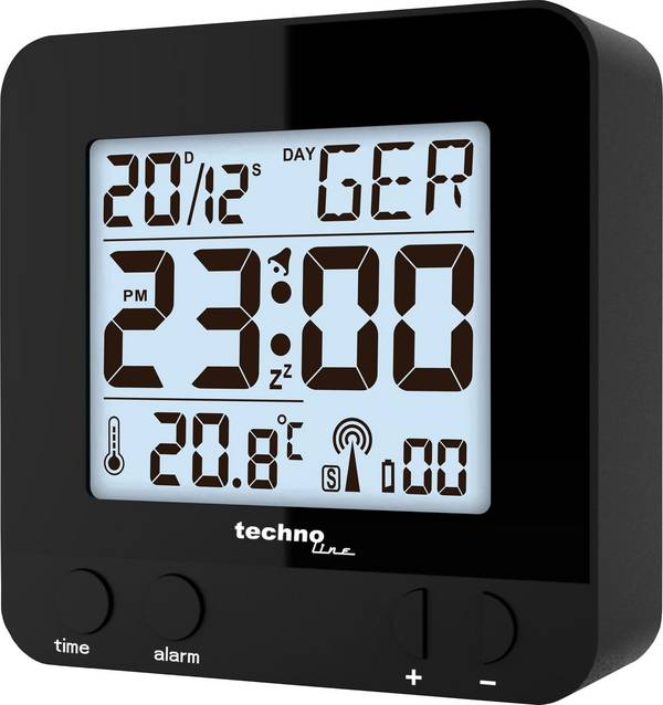 Techno Line WT235 sw DCF budík čierna Časov budenia 1