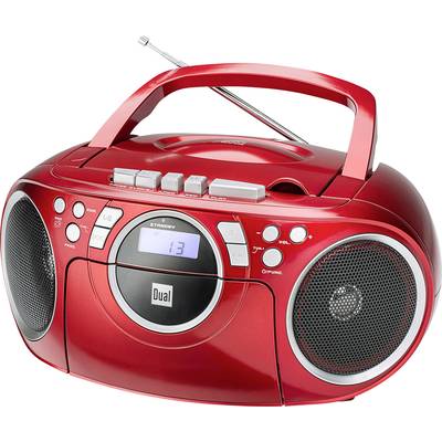 Dual P 70 CD-rádio FM AUX, CD, kazeta   červená