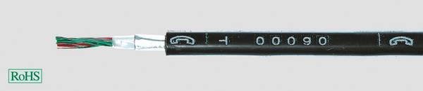 HELU 34133-1000 káble diaľkového ovládania A-2Y(L)2Y 20 x 0.8 mm² + 20 x 0.8 mm² čierna 1000 m