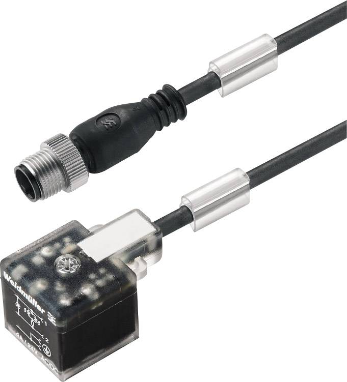 Connettore per elettrovalvola con cavo, spina dritta, forma A, M12 A, lunghezza cavo: 3 m, PUR SAIL-VSA-DS-M12G-3.0U 1316550300 Weidmüller Contenuto: 