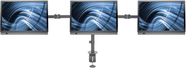 Manhattan 461658 stolový držiak monitoru 33,0 cm (13") - 68,6 cm (27") výškovo nastaviteľný, sklápajúci, nakláňací