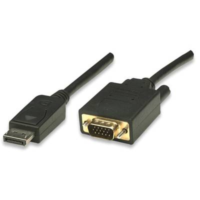 TECHly DisplayPort / VGA prepojovací kábel  1.80 m čierna ICOC-DSP-V-018  
