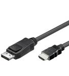 Pripojovací kábel Techly DisplayPort 1.1 to HDMI, čierny, 2 m