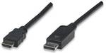 Kábel Techly konvertor DisplayPort 1.1 na HDMI, čierny, 5 m