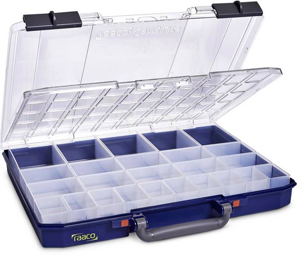 raaco CarryLite 55 5x10-25/2 DLU kufrík na súčiastky (š x v x h) 413 x 58 x 330 mm Priehradiek: 25