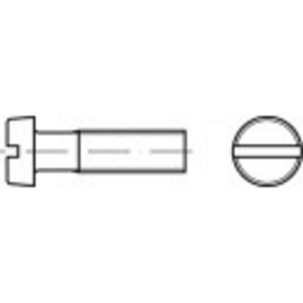 TOOLCRAFT  TO-5445018 skrutky s valcovou hlavou  M2 6 mm drážka DIN 84   mosaz  200 ks