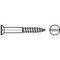 'Znázornenie skrutky so zápustnou hlavou so štrbinovou drážkou z bočného a horného pohľadu.'