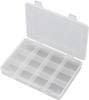 TRU COMPONENTS E-110 E-110 krabička na drobné súčiastky, (d x š x v) 184 x 124 x 25 mm, Priehradiek: 12, pevné rozčlenenie, 1 ks