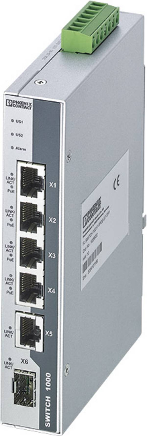 Phoenix Contact FL SWITCH 1001T-4POE-GT-SFP priemyselný ethernetový switch