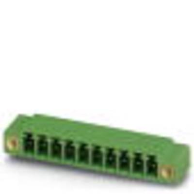 Zelený konektor s viacerými svorkami, používaný na prepájanie elektrických káblov v elektronických zariadeniach.