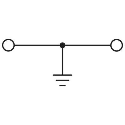Elektrický spínací symbol prepojený so zemným spojením.