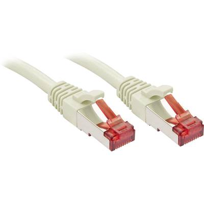 Dva béžové ethernetové káble s červenými konektormi ležiace vedľa seba.