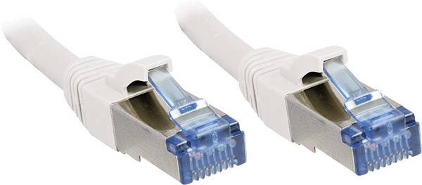 LINDY 47191 RJ45 sieťové káble, prepojovacie káble CAT 6A S/FTP 0.50 m biela s ochranou 1 ks