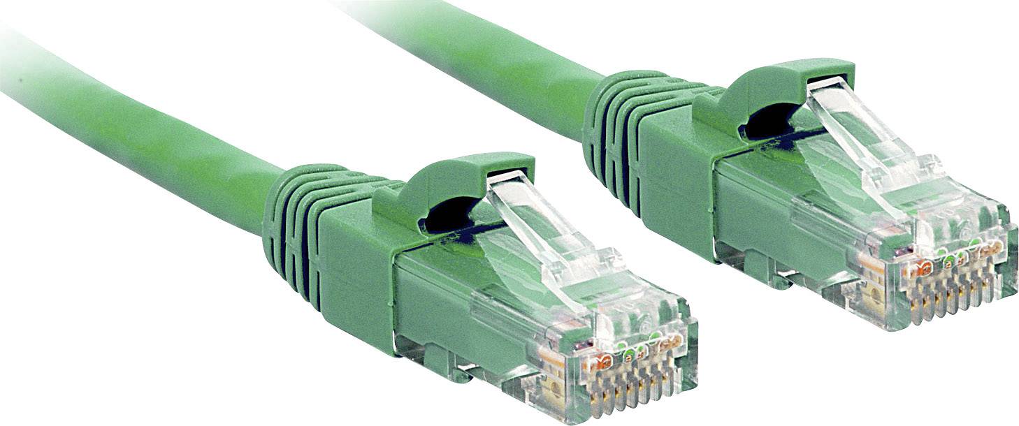 Dva zelené ethernetové káble s priehľadnými konektormi, ležiace vedľa seba. Vhodné pre sieťové pripojenia.