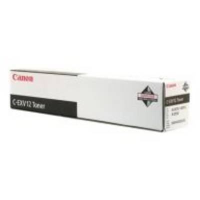 Biela obchodná škatuľa pre toner Canon C-EXV12, na ktorej je na boku viditeľné firemné logo a číslo modelu.
